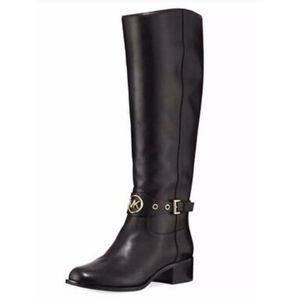 Michael Kors Heather Leather Harness Boots